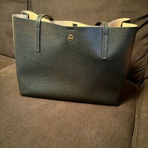 NWT Tory Burch black blake medium tote bag 10”x13”x4